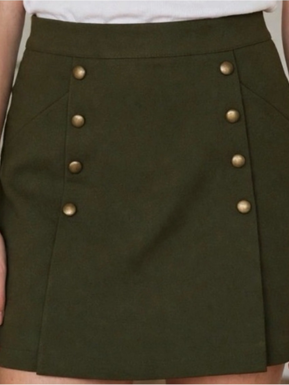 H&M DIVIDED olive mini skirt